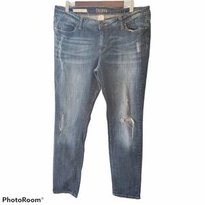 Decree Factory Distressed Super Skinny Blue Jeans